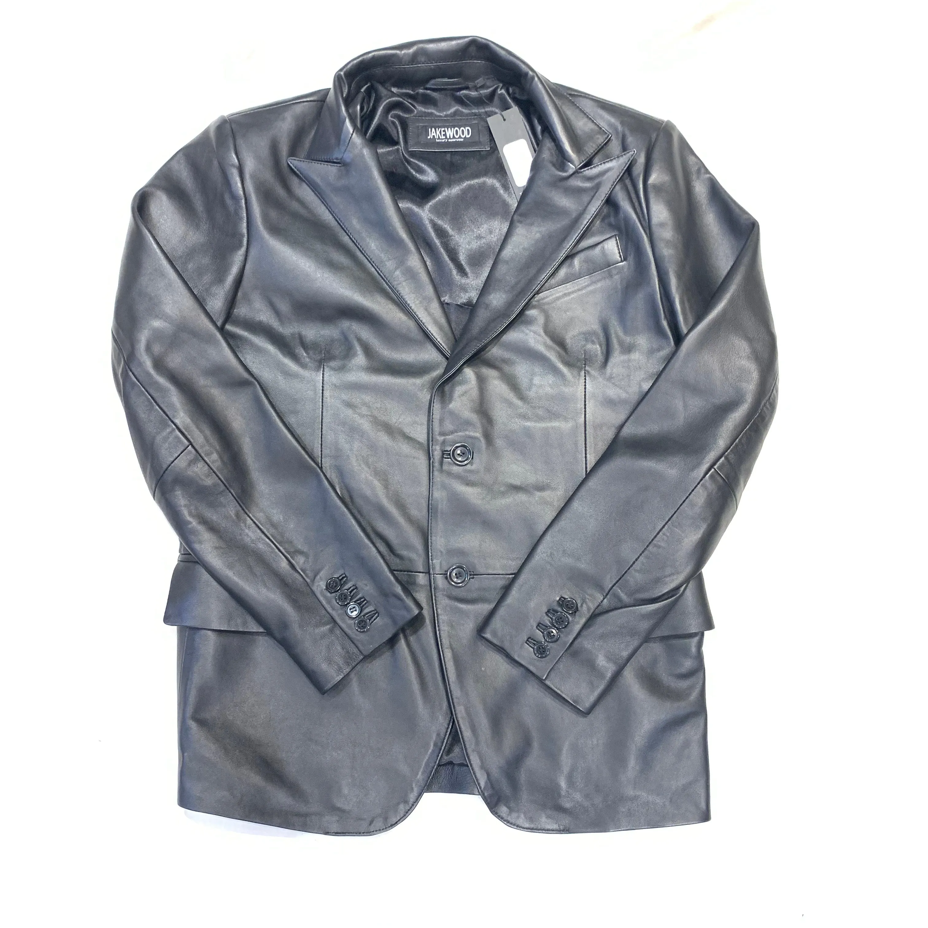Jakewood Jet Black Lambskin Blazer